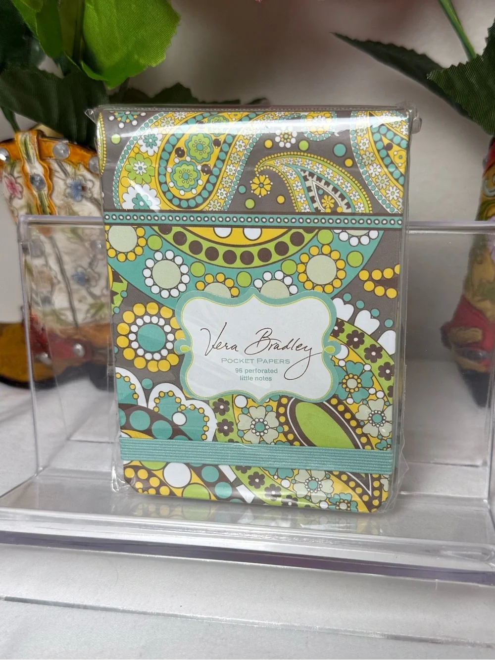 NWT Vera Bradley Lemon Parfait Pocket Paper NIP
